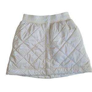 Athleta Girl Toasty Buns White Metallic Fleece Lined Skirt
